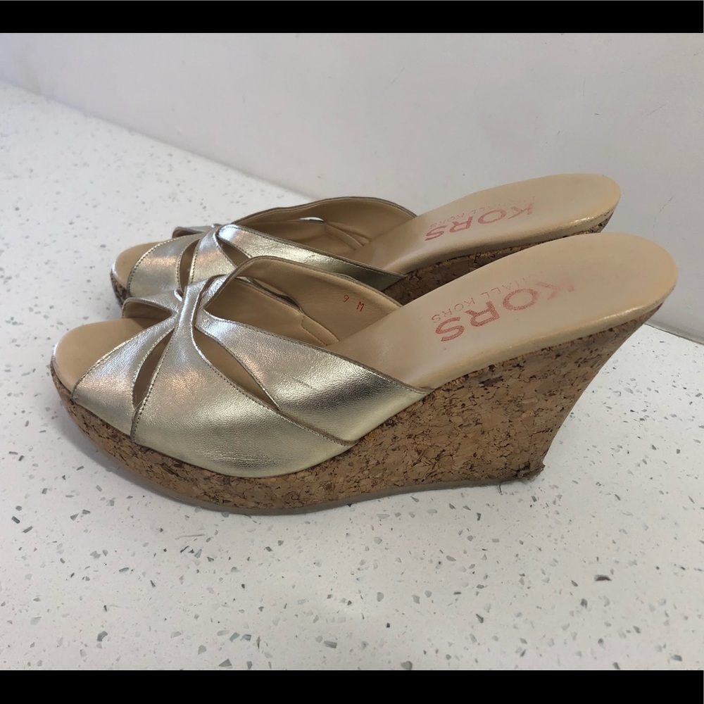 Michael Kors womens wedge espadrilles size 9 (F1)